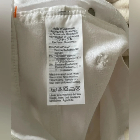 Madewell 10" High-Rise Skinny‎ Jeans in Pure White 28 - Picture 9 of 10